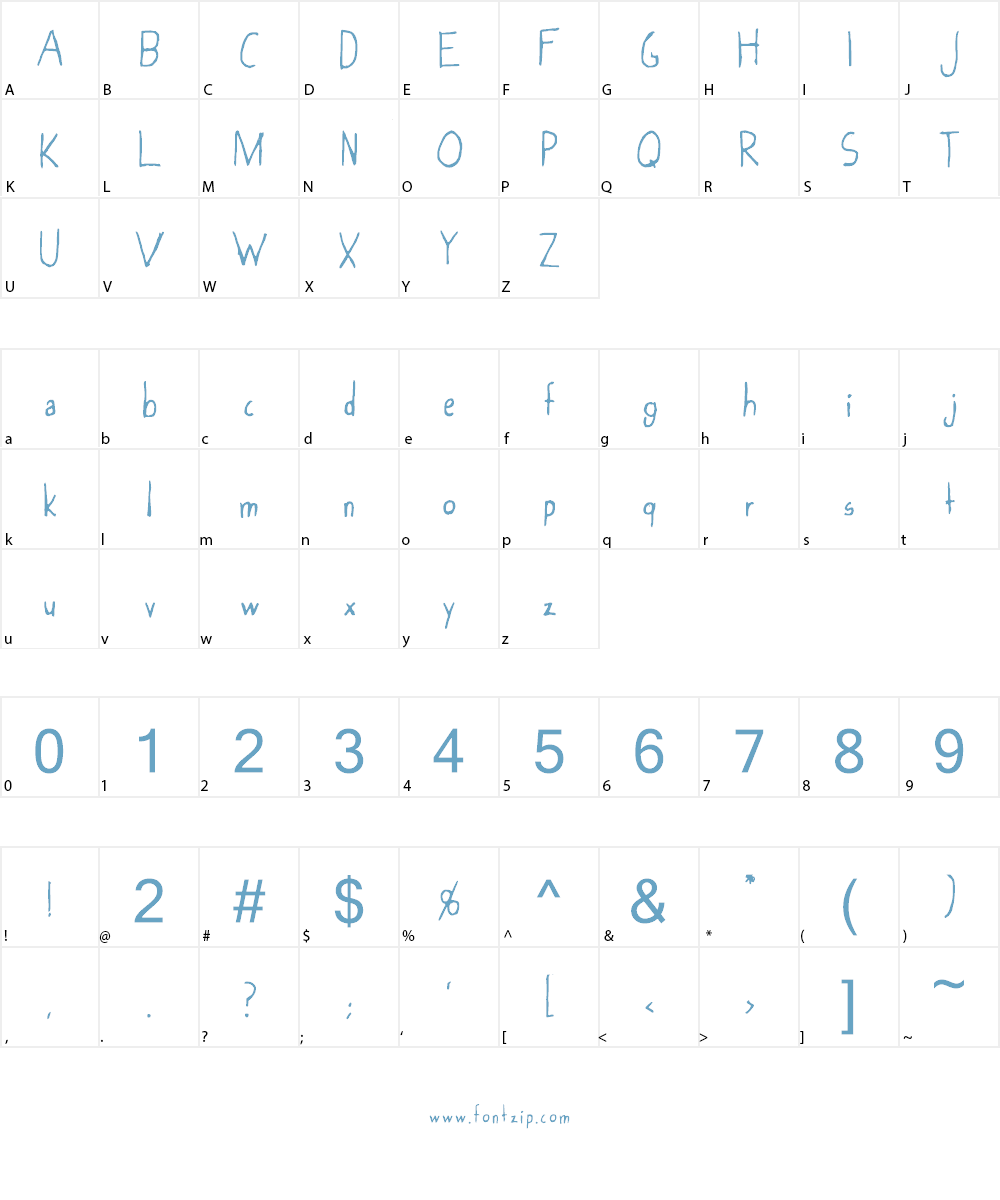 Foggy_Sky Font Character